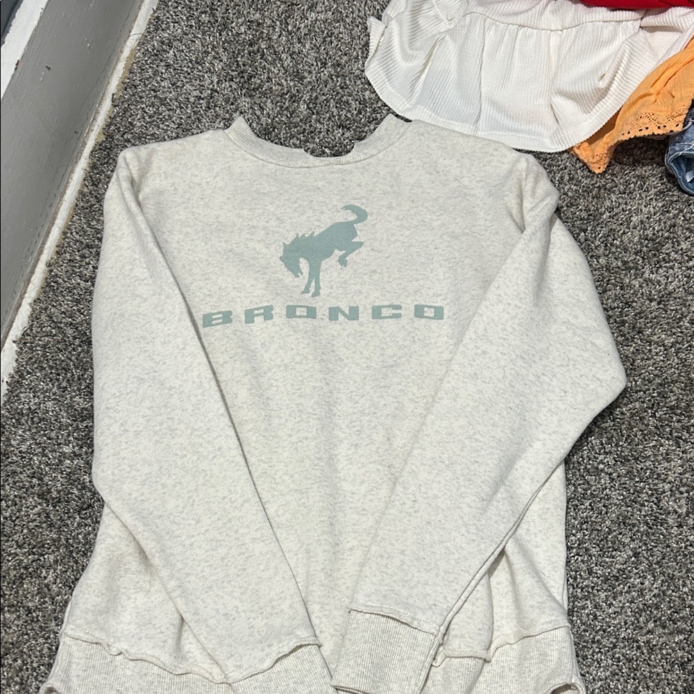 Ford Bronco Light Gray Hoodie